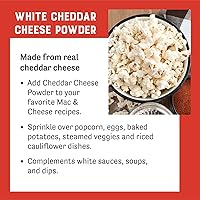 Vista 5 de Judee's White Cheddar Cheese Powder - Versatile Cheese Powder for Dips & Baked Goods - White Cheddar Popcorn Seasoning - Gluten Free & Nut Free