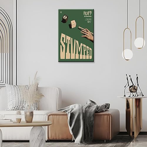 Miniatura 6 de BNGFDV Retro Billiards Club Canvas Wall Art Funny Stumped Posters Trendy Hoh8-Cube Drop Prints 90s Hand Holding Pool Cues Aesthetic Paintings For