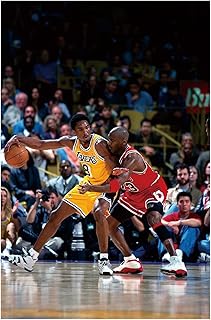 Michael Jordan guarding Kobe Bryant Poster Basketball Player Sports Posters Prints Bedroom Decor Canvas for Wall Art Print Gift Home Decor Unframe Poster 11x17inch 28x43cm