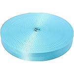 Devobunch Nylon Webbing Straps, 1 Inch Wide Heavy Duty Nylon Strap, Durable Flat Rope Webbing, 10 and 25 Yard Roll for Backpack Strapping, Tie-Down, Dog Leash, 18 Vibrant Colors (Aqua Blue, 10 Yard)