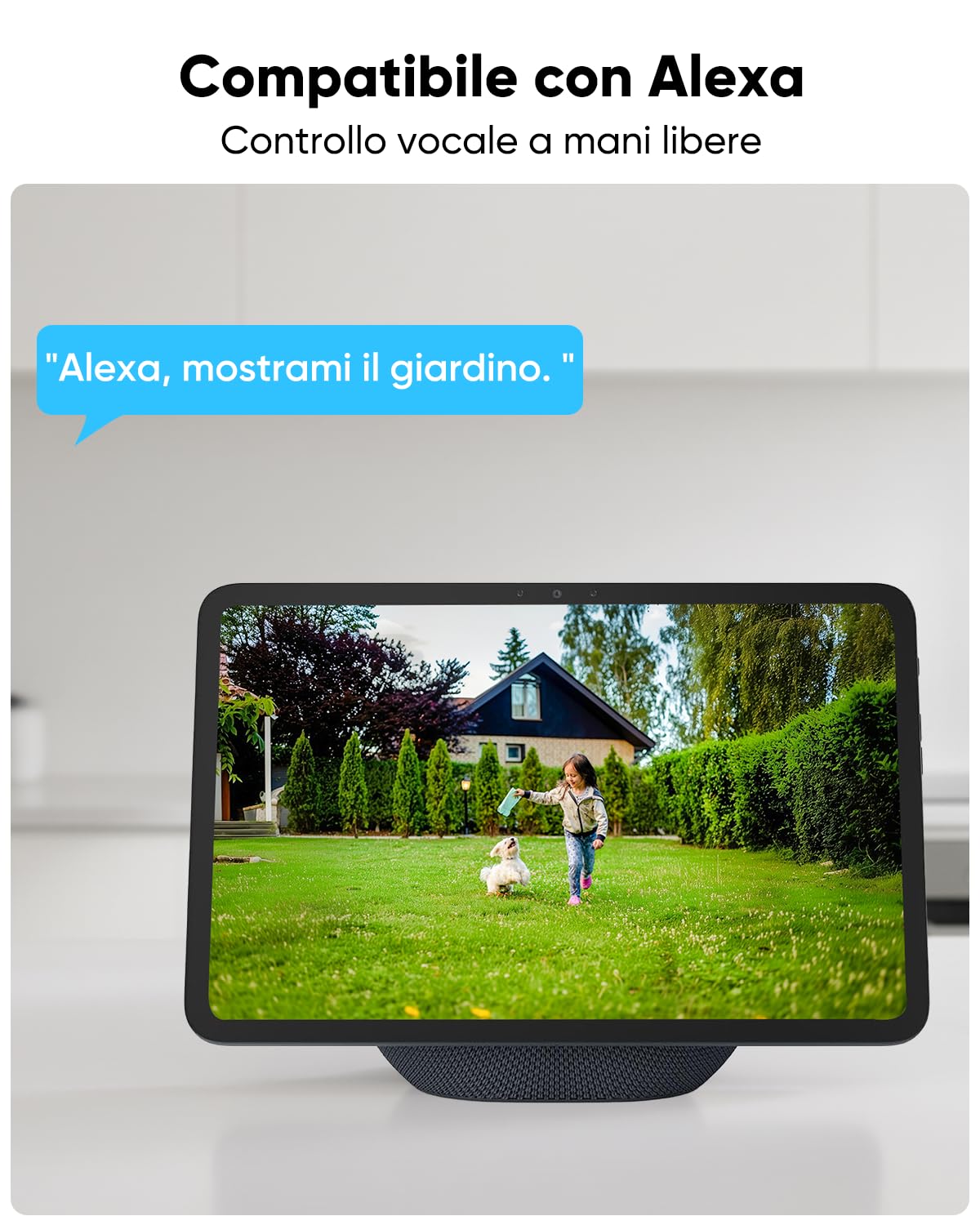 blurams 2K Telecamera Wi-fi Esterno Senza Fili con Pannello Solare | 4MP, Pannello Solare Integrato, 5GHz & 2.4GHz WiFi6, 360° PTZ, Rilevamento Movimento, IP65