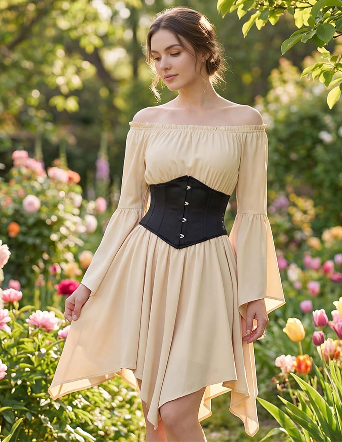 Scarlet Darkness Corset Belt for Women Fishbone Wide Waist Corset Pirate Belt - Image 4