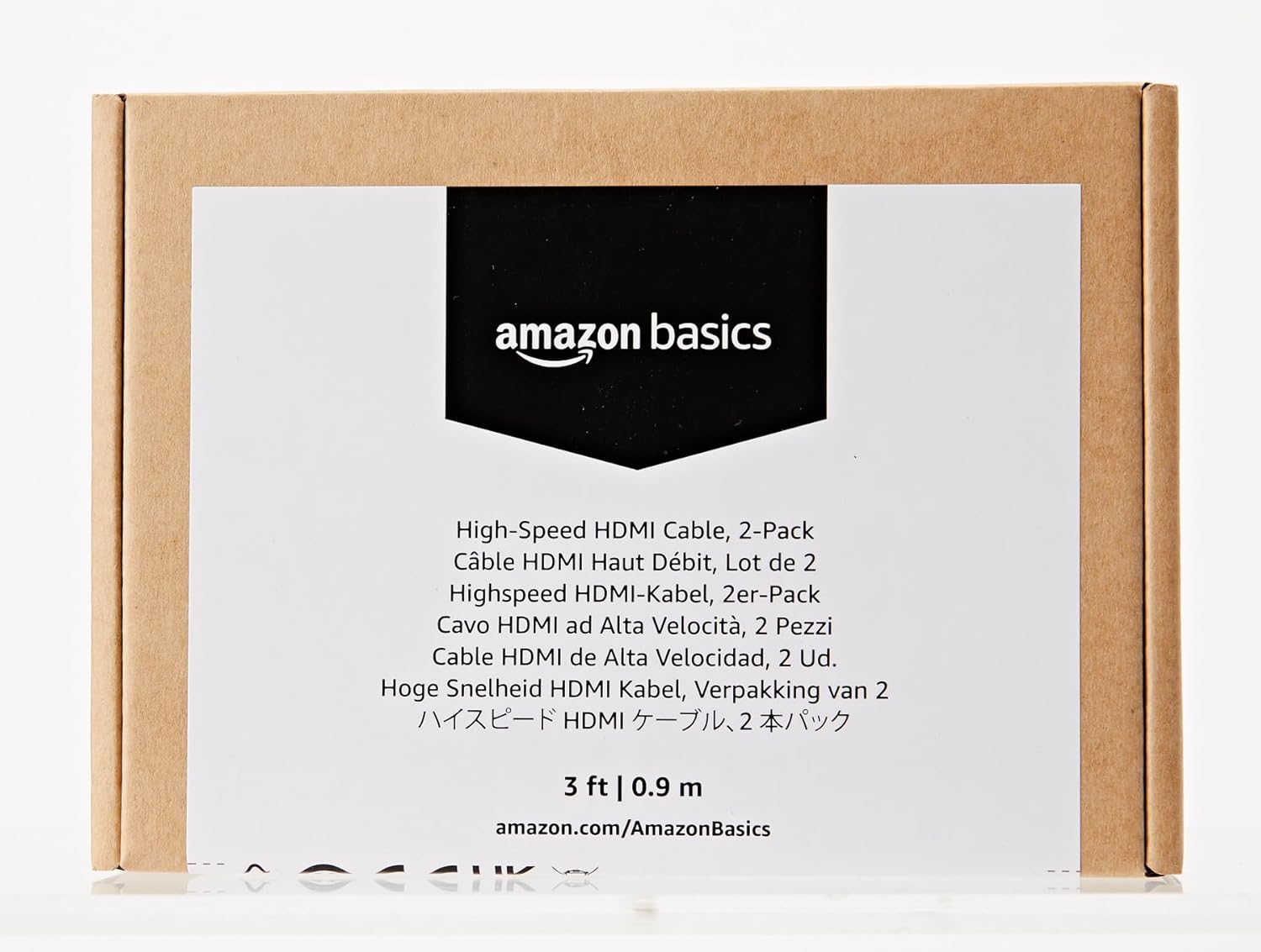 Amazon Basics HDMI Cable, 2-Pack, 3ft, 4K@60Hz, High-Speed 4K HDMI 2.0 Cord (18Gbps), 2160p, 48 bit, Compatible with TV/PS5/Xbox/Roku, Black 3 Feet 2-Pack image 9 of 14 B014I8SP4W