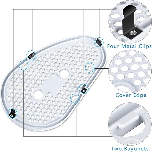 Miniatura 3 de El filtro de pelusa de repuesto y la cubierta de la funda, W10828351 trampa de pelusa compatible con lavadora/secadora apilable Whirlpool/Sears/Roper