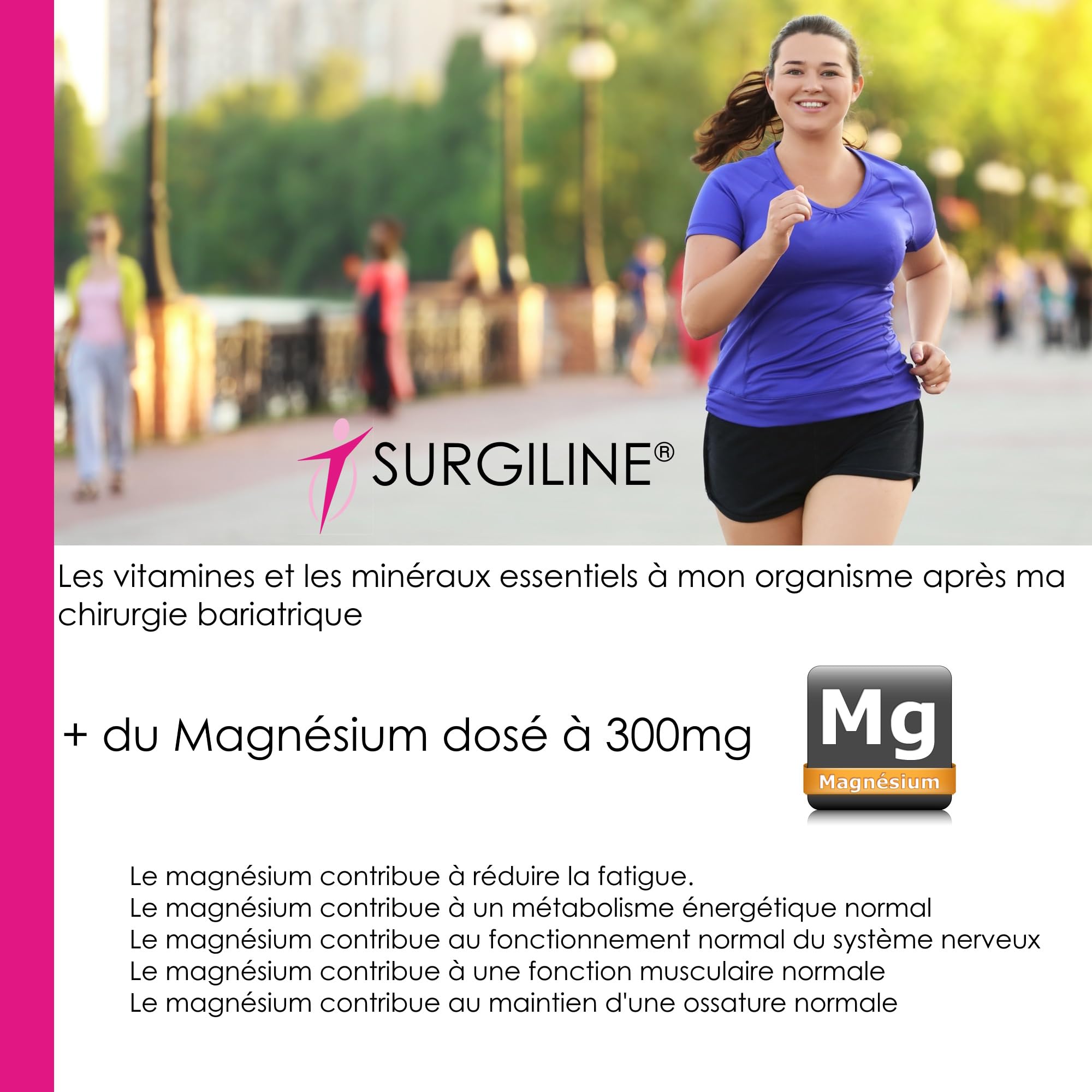 SANTINOV - SURGILINE - Comprimés Post Bariatrie - Sleeve Gastrectomie, by-pass, anneau gastrique - 2 complémentations en une : vitamines et minéraux + magnésium