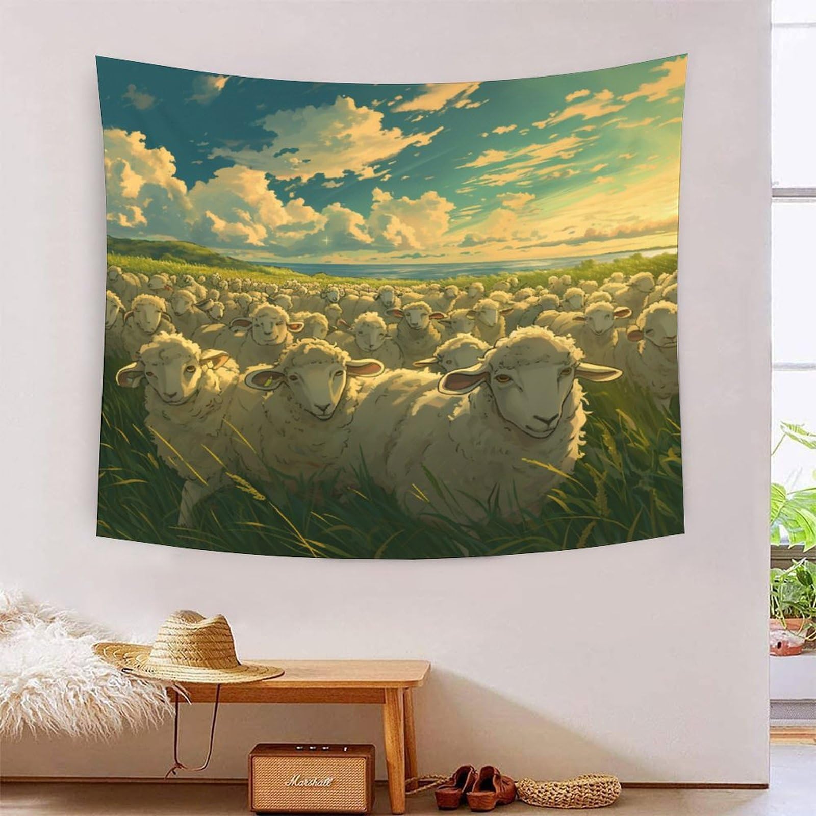 Tapisserie murale effet 3D grand format 180cmx230cm en tissu lavable - 7