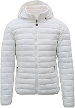 Ciabalù Men's Down Jacket 100 g with Removable Hood Mid Season Jacket with High Collar Slim Fit Jacket