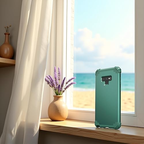 Miniatura 3 de IDweel Funda para Galaxy Note 9, 3 en 1, a prueba de golpes, ajuste delgado, híbrida, resistente, protección de policarbonato duro, silicona suave,