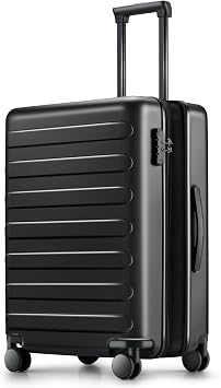 90 Carry On Luggage 22x14x9 Airline Approved, 20 Inch Luggage with Smooth Spinner Wheels, Expandable, Hard Shell PC Suitcase Carry-On, Lightweight Travel Luggage, TSA Approved Black