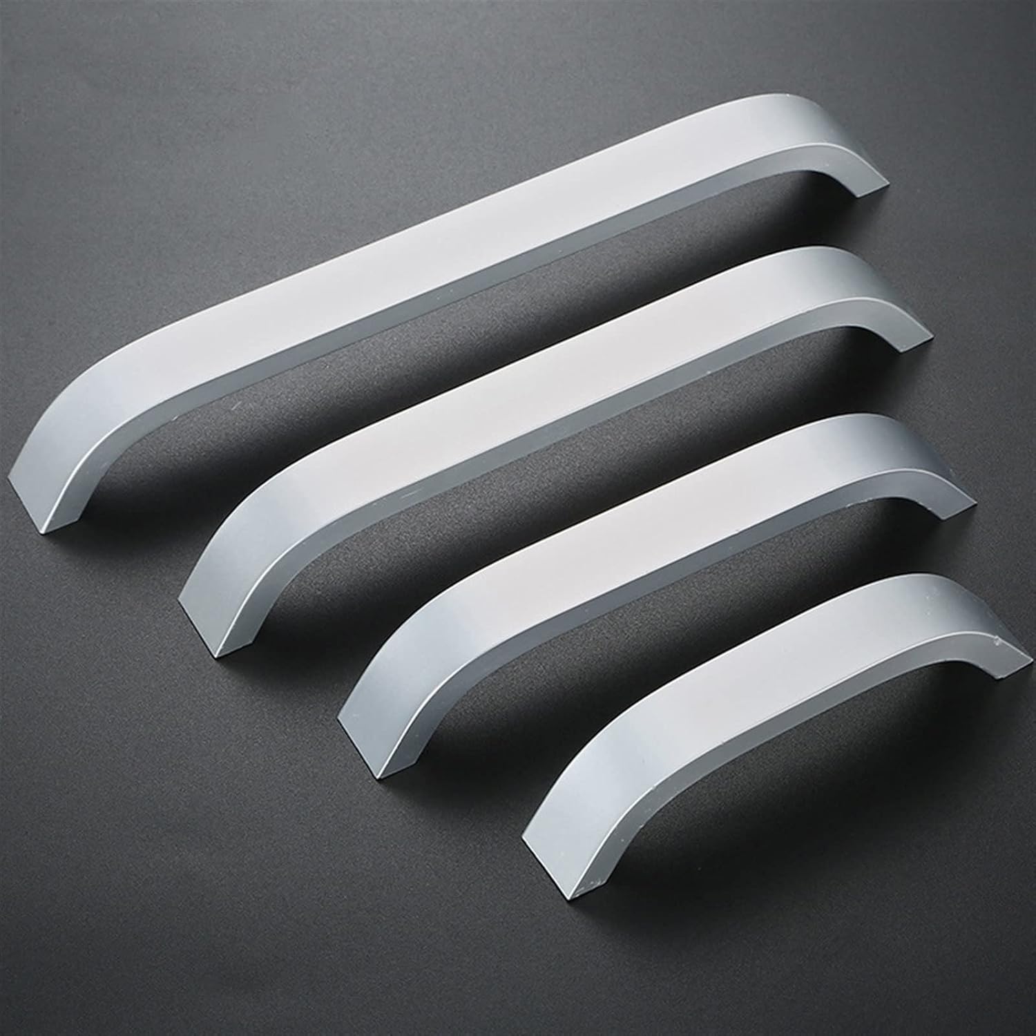 Black/Matte/Silver Kitchen Cabinet Handles for Furniture Knobs and Pulls Drawer Aluminum Alloy Handle 1Pcs(Silver,Knob 18mmx23mm)
