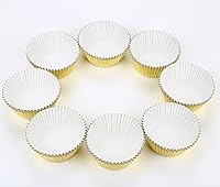 Vista 6 de Gifbera Moldes Estándar para Cupcakes de Lámina Dorada, Envoltorios Metálicos para Hornear, 200