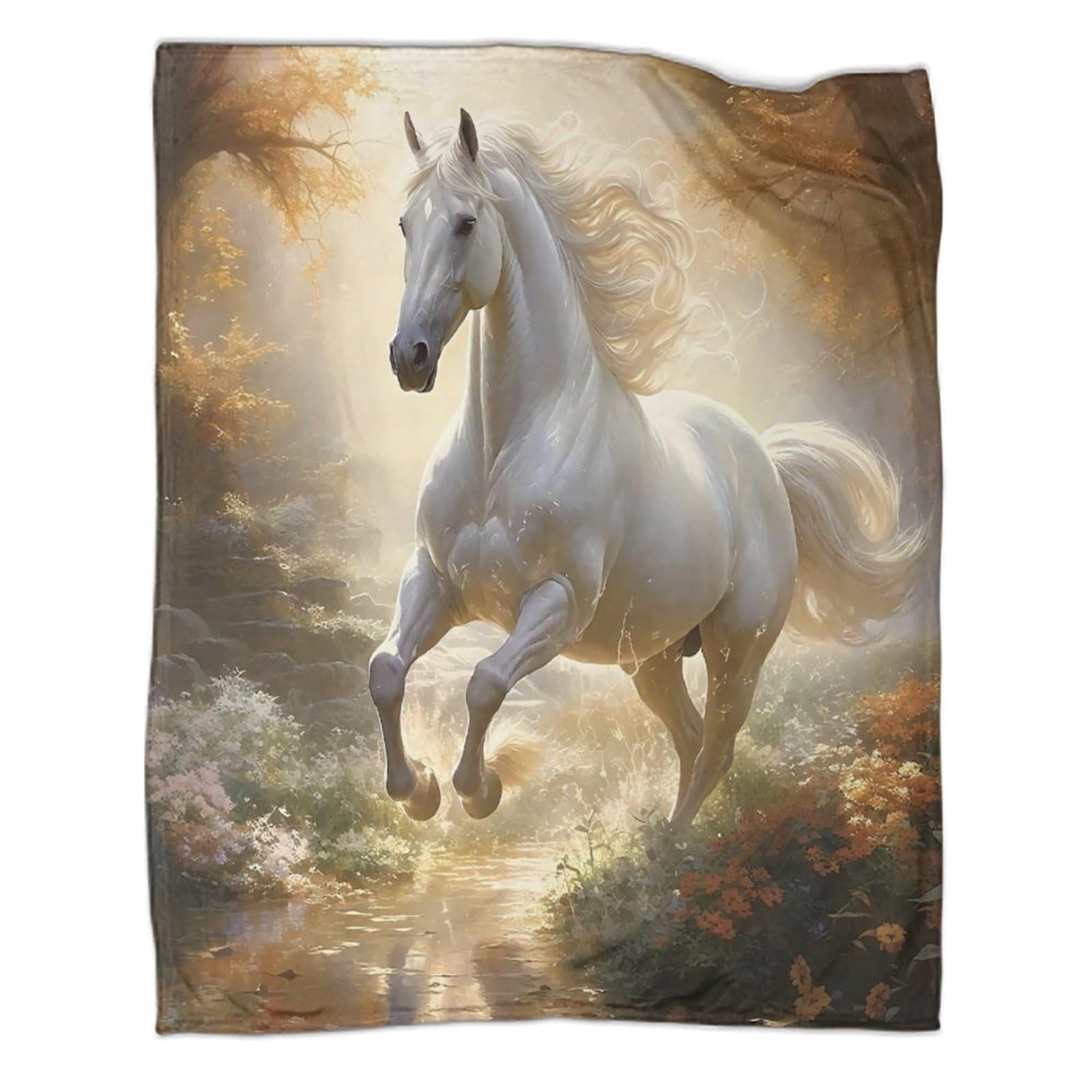 Couverture cheval 3D flanelle douce couverture lit enfant et jeté canapé