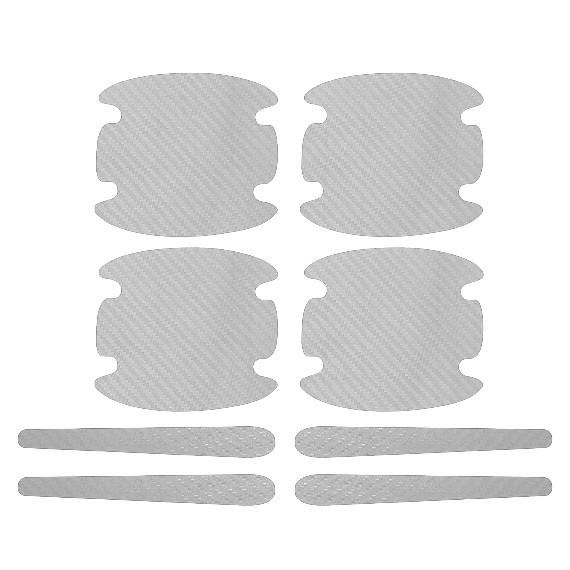 ONEMAJI 8Pcs Vehicle Door Handle Cup Scratch Protectors And Edge Guards for Audi A6 S6 C7 4G 2013-2018, Automotive Exterior Anti Collision Paint Films,A Silver