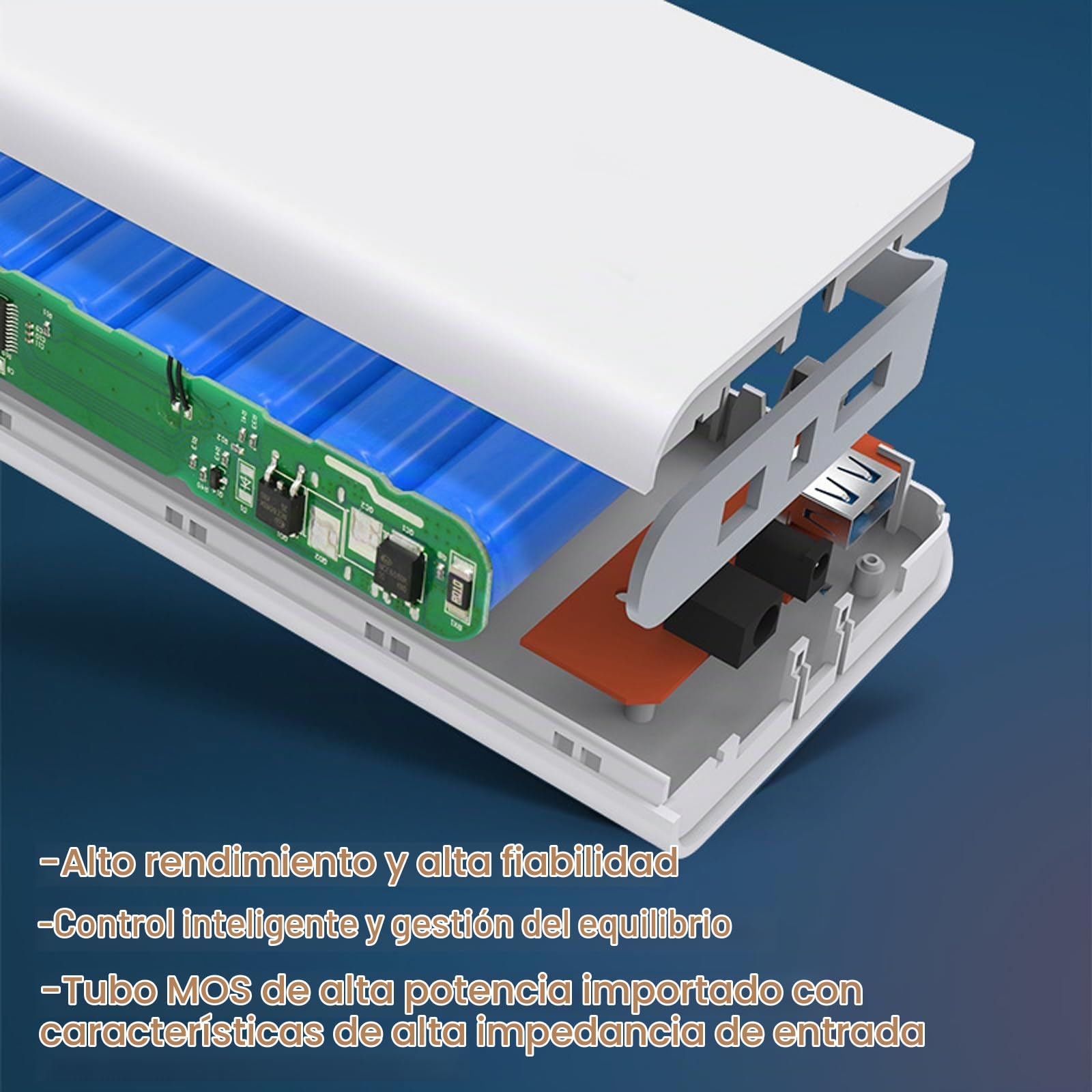 Batería Recargable de Iones de Litio de 15600 mAh y 57 WH con Cargador de 12 V de Salida, 9 V CC y 5 V USB, para Tiras de LED, Cintas de luz, portátiles, cámaras CCTV y más, 9-12,6 V CC 5521