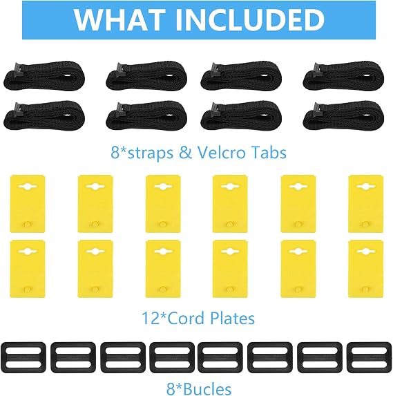 VINGLI Solar Cover Reel Set Pool Reel Embedded Straps with Clips