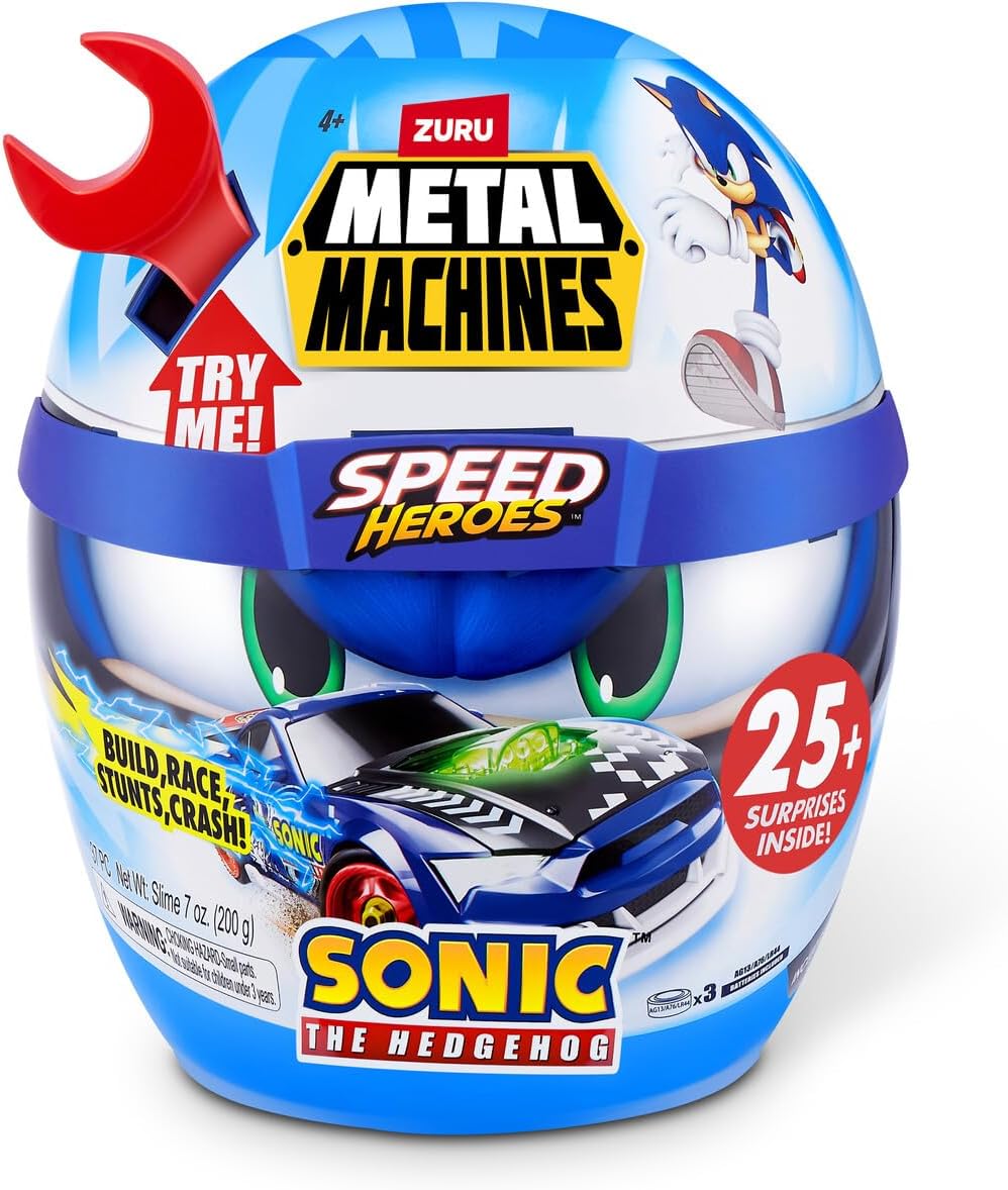Zuru Metal Machines Speed Hero Sonic Helmet with Surprise Car