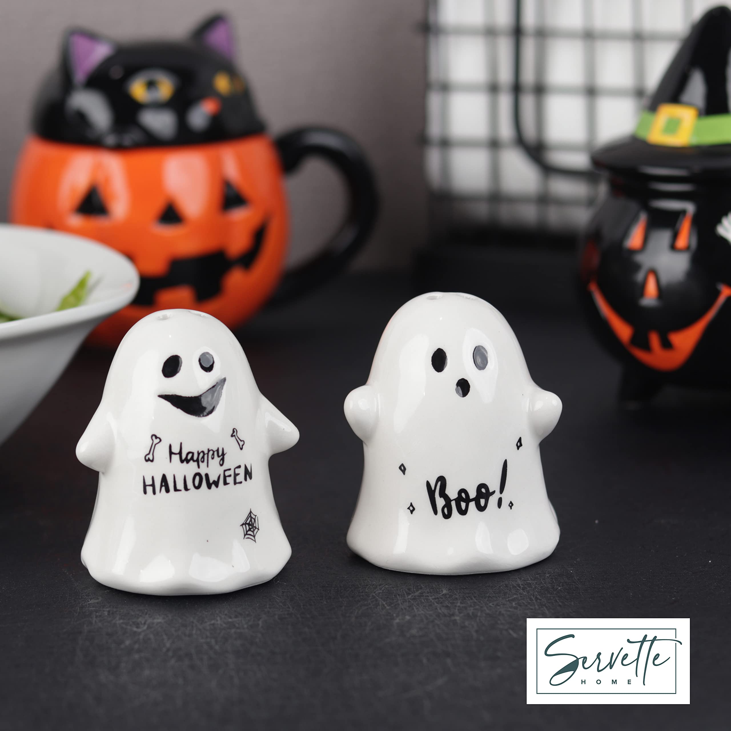Amazon.com: Salt and Pepper Shakers Happy Halloween & Boo