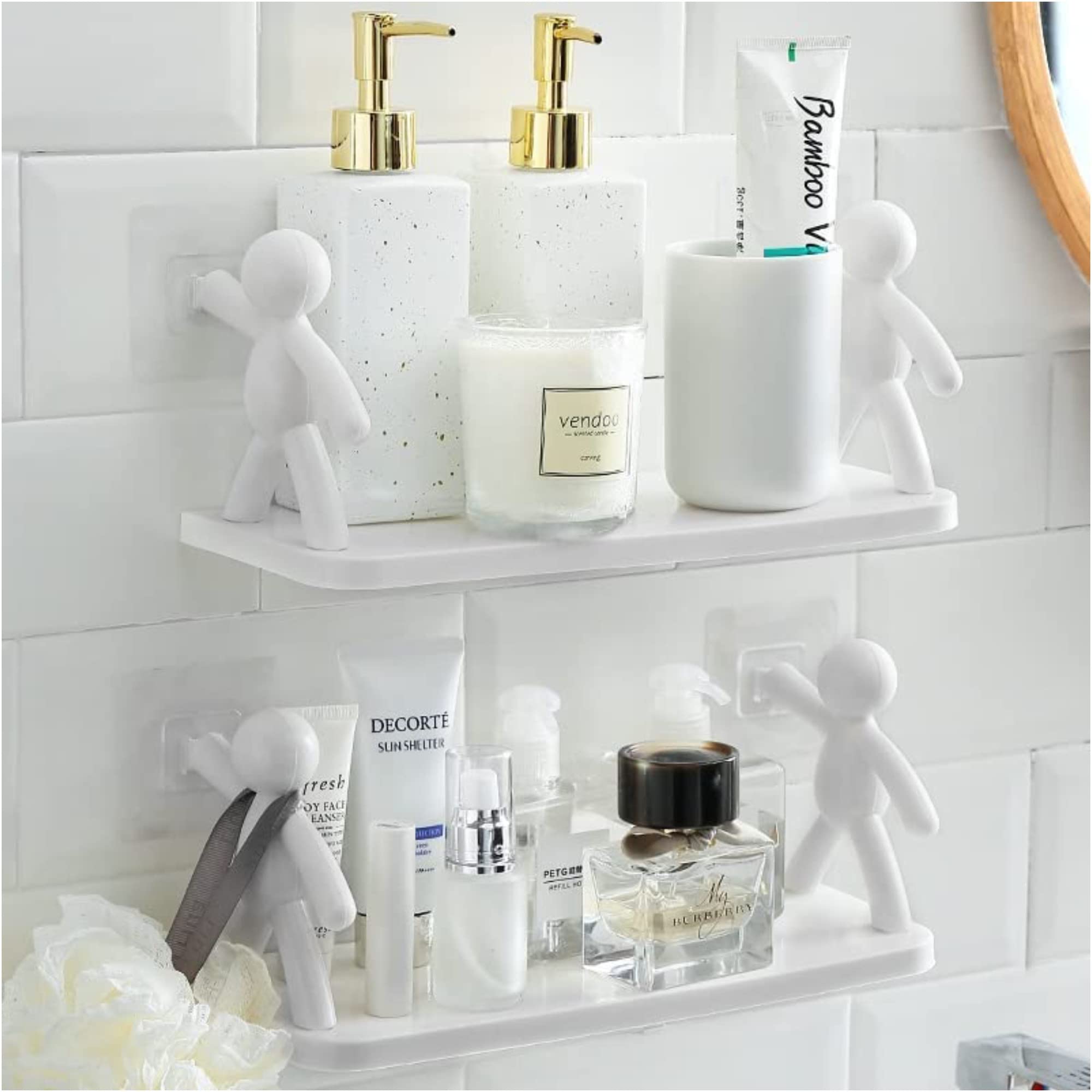 See full amazon price history chart for Shynora 2-Pack Multipurpose Bathroom Kitchen Storage Organizer Shelf Rack Wall Mounted No Drilling Shelf Adhesive Bathroom Accessories - Premium ABS Quality Shelves Made in India (White) Shynora 2-Pack Multipurpose Bathroom Kitchen Storage Organizer Shelf Rack Wall Mounted No Drilling Shelf Adhesive Bathroom Accessories - Premium ABS Quality Shelves Made in India (White) (B0CPBYGXT3) Amazon Price History, Amazon Price Tracker