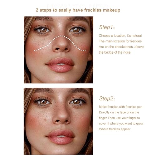 Miniatura 6 de Freckle Pen 2 Pcs Marrón Claro Natural Like Face Freckle Makeup Pen 0.17 Fl Oz