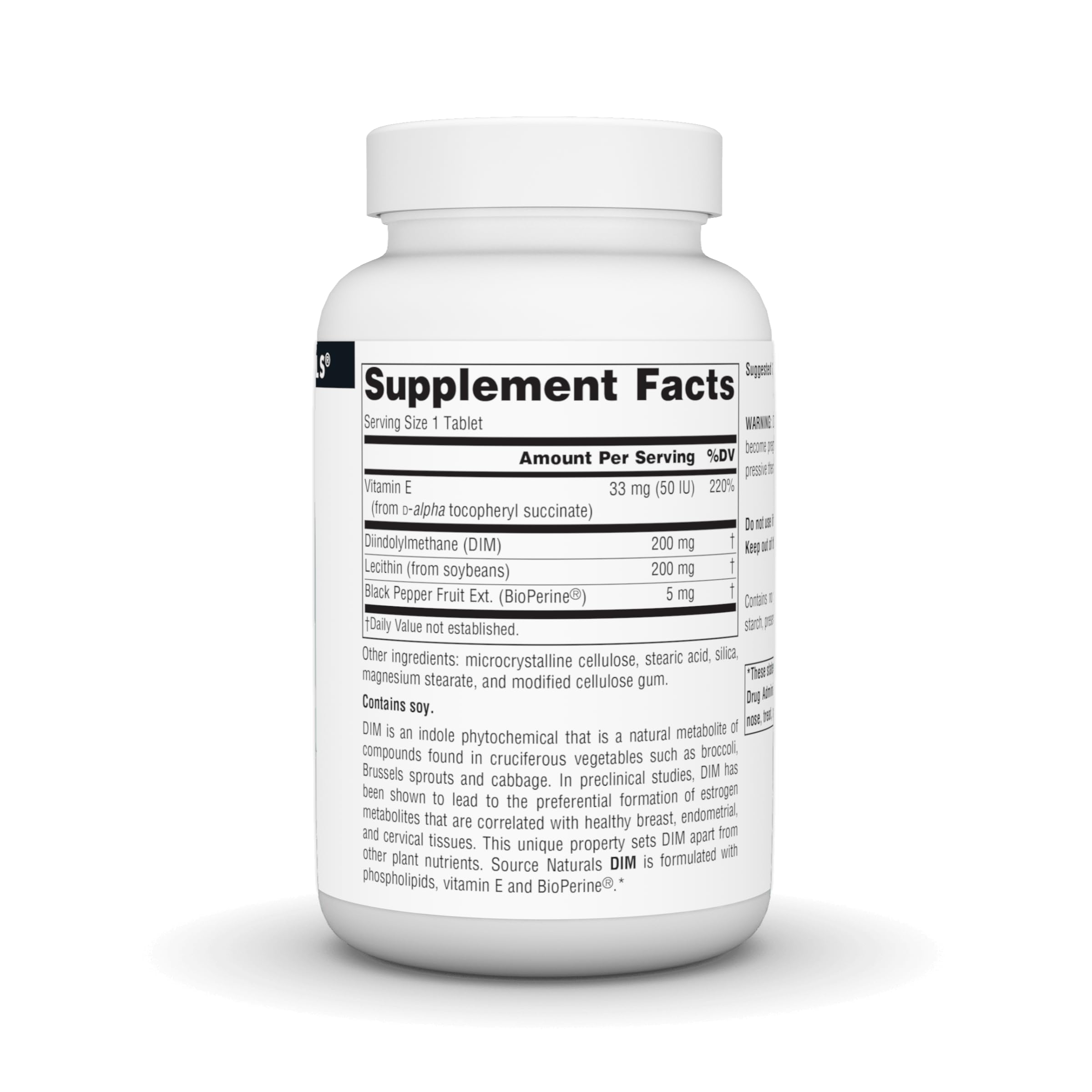 Source Naturals DIM, 200mg - 60 Vegetarian Tablets — Amazon image 3