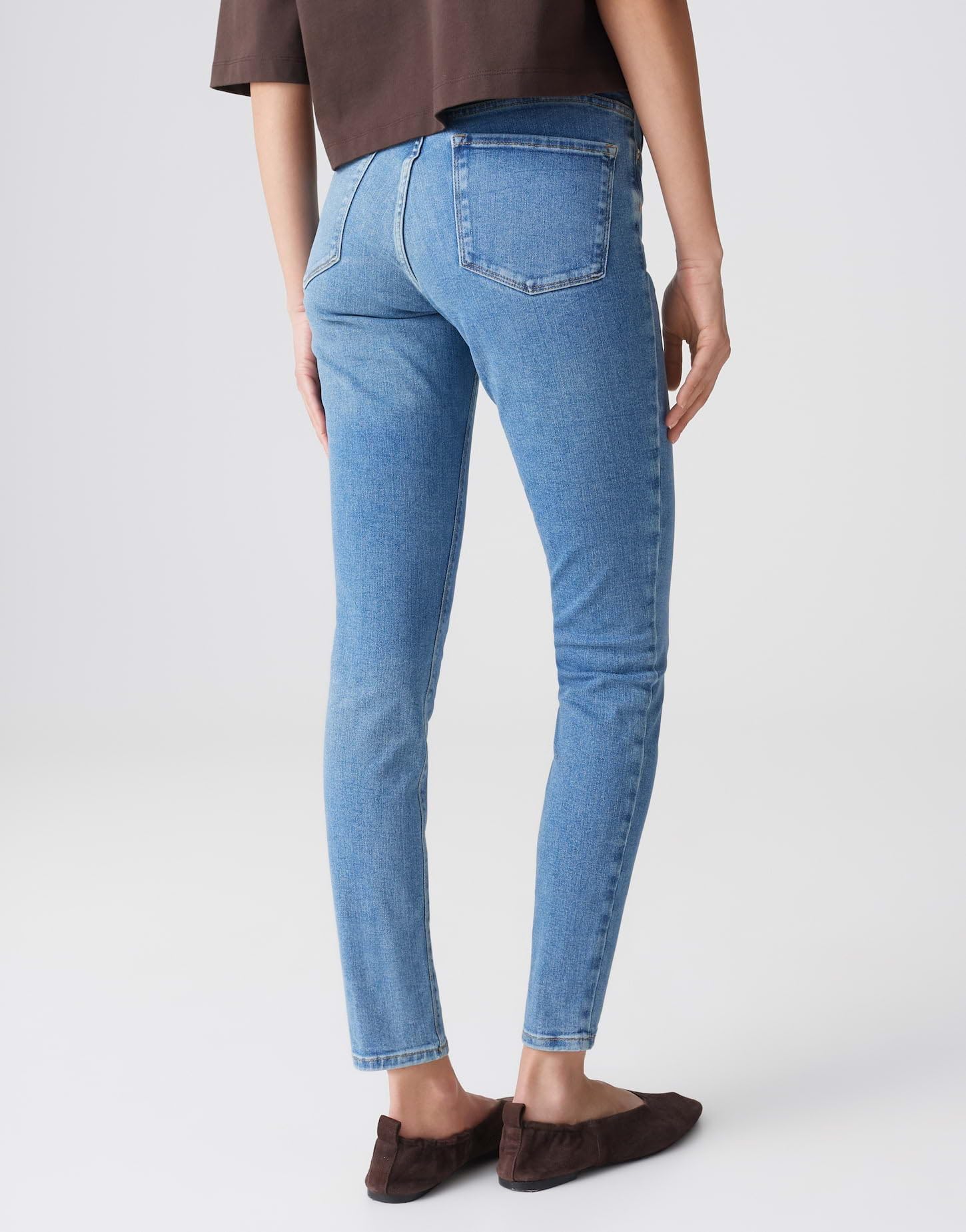 OPUS Damen Skinny | Skinny Jeans ELMA Ocean Blue Low Rise mit Stretch-Anteil