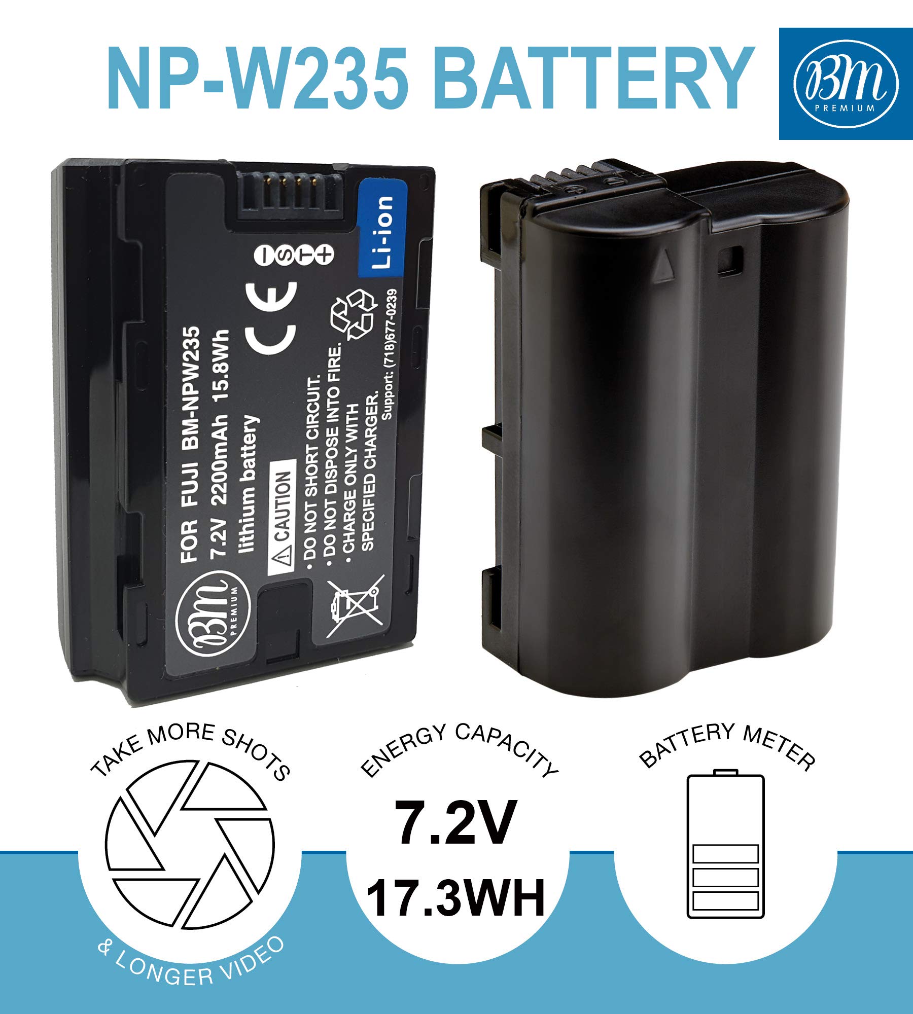Amazon.com : BM Premium 2 Pack of NP-W235 Batteries and Battery