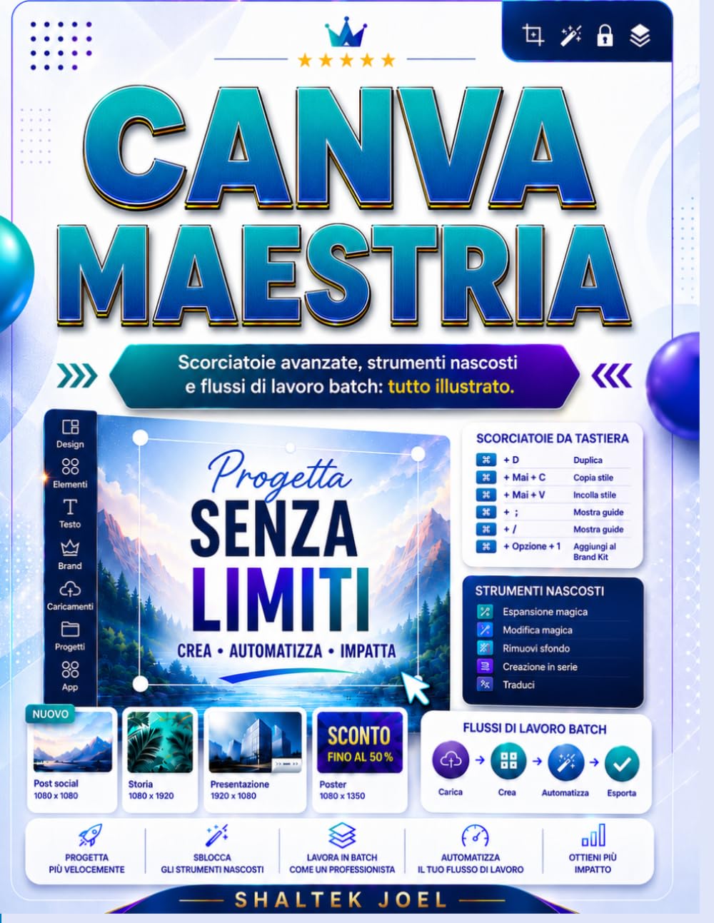 CANVA MAESTRIA: Scorciatoie avanzate, strumenti nascosti e flussi di lavoro batch: tutto illustrato.
