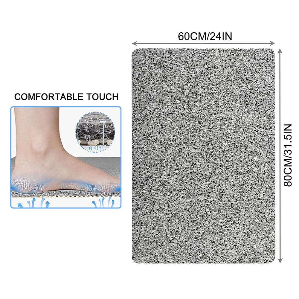 Shower Mat Non Slip 60x80cm, Soft Comfort Bath Mat with Drain Holes - Image 2