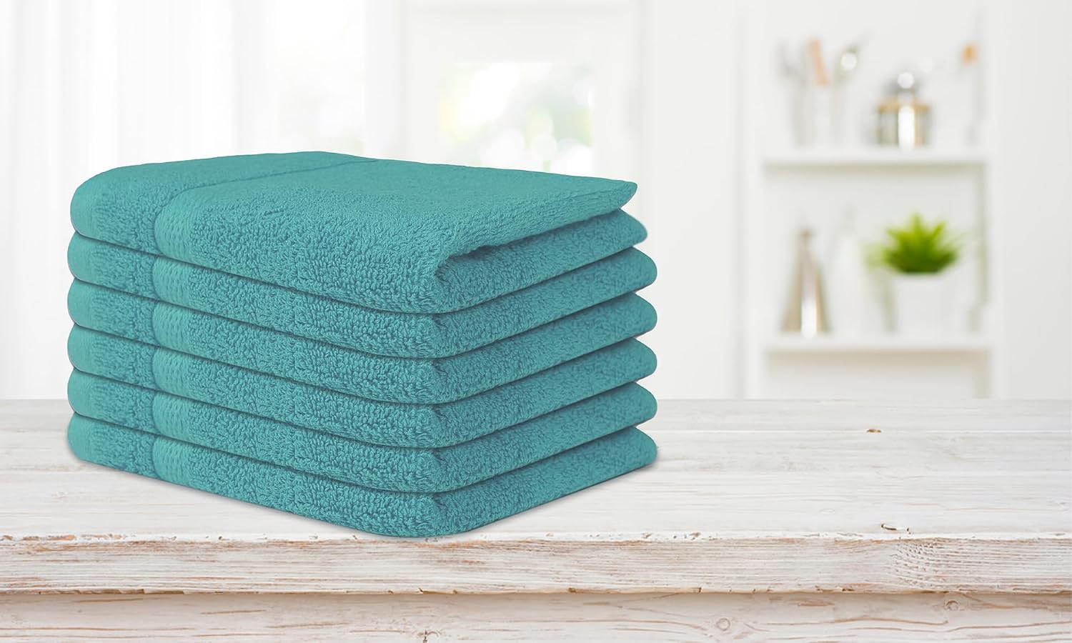 Soft Wash Cloths - 12 Pack Plush and Absorbent Cotton Washcloths for Face, Body, and Baby - Multi-Purpose, Quick-Dry Wash Cloths Set 13x13'' (Light Green) image 5