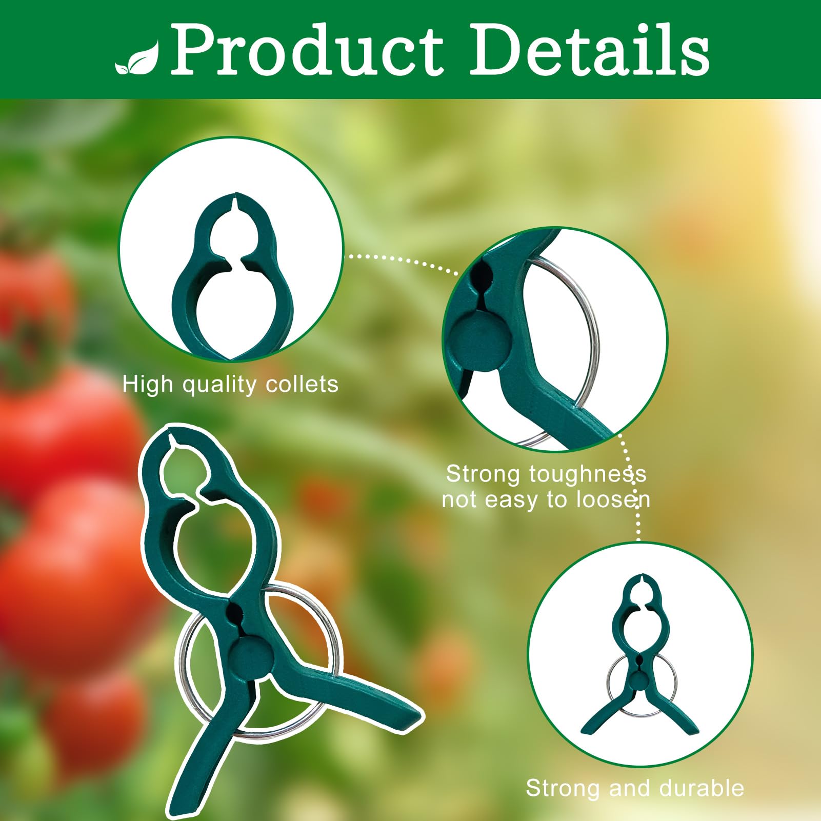 Pflanzenclips, Wiederverwendbare Pflanzenklammern Groß, Klammern für Pflanzen, Tomaten Klammern, Tomatenclips Blumenklammern, Pflanzen Clips für Unterstützen und Halten Garten Pflanzen Gemüsefrucht