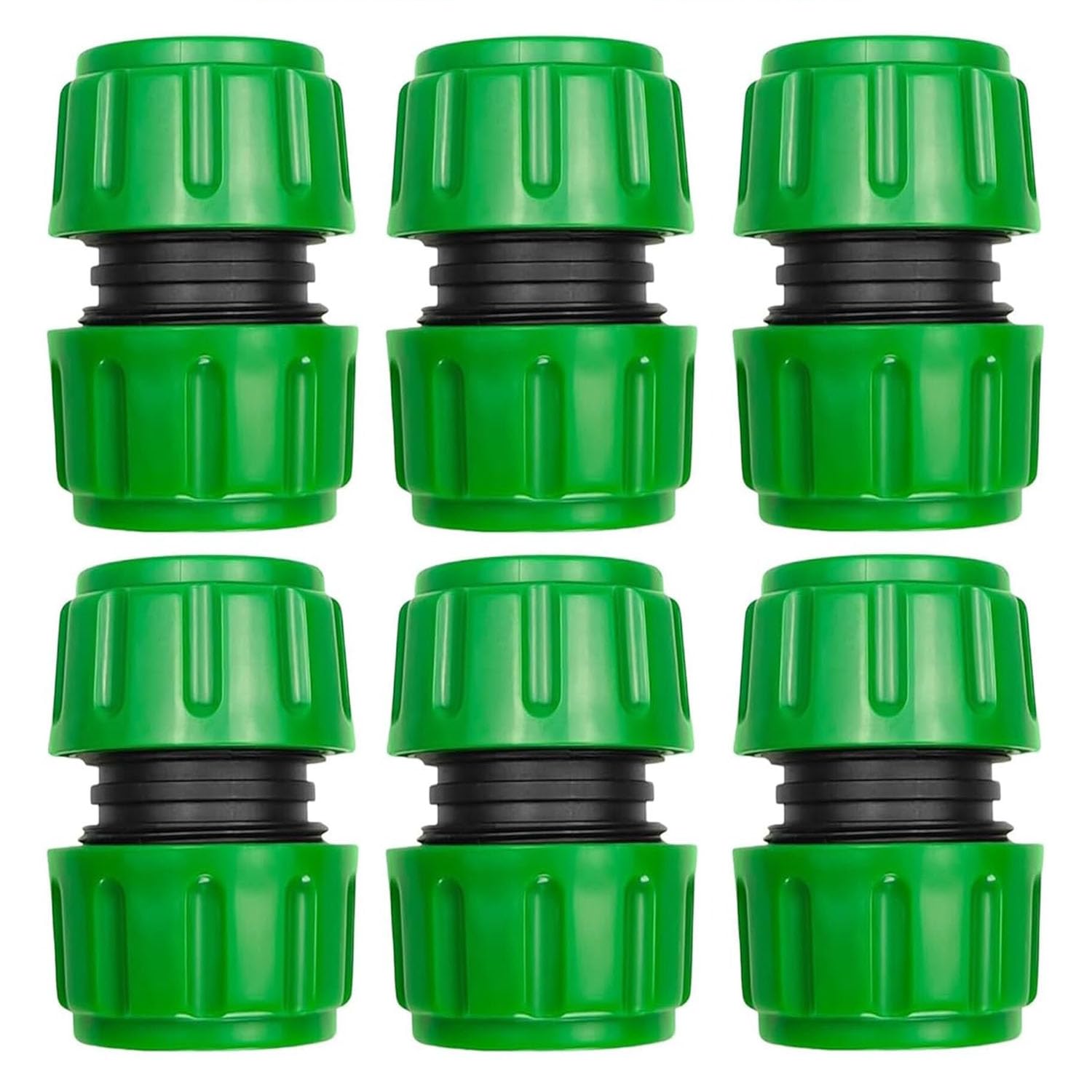 6 Pack Hose Repair Connector Extender, Sturdy Material, Hose to Hoses Connectors, Suitable for Both Temporary and Long-Term Hoses Connection Use in Yards, Gardens and Outdoor Spaces