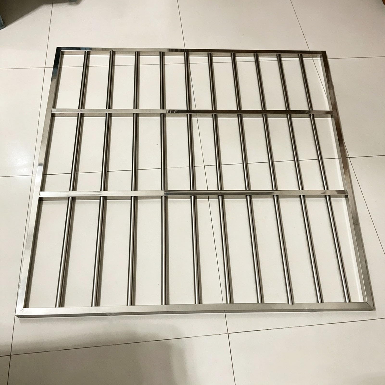 Inferriate per Finestre Protezioni Antifurto Finestre 304 Antiruggine | Barriera di Sicurezza per Porta Extra Alta per Appartamento Casa Dormitorio, Previene Cadute(W75xH80cm/30x32in)