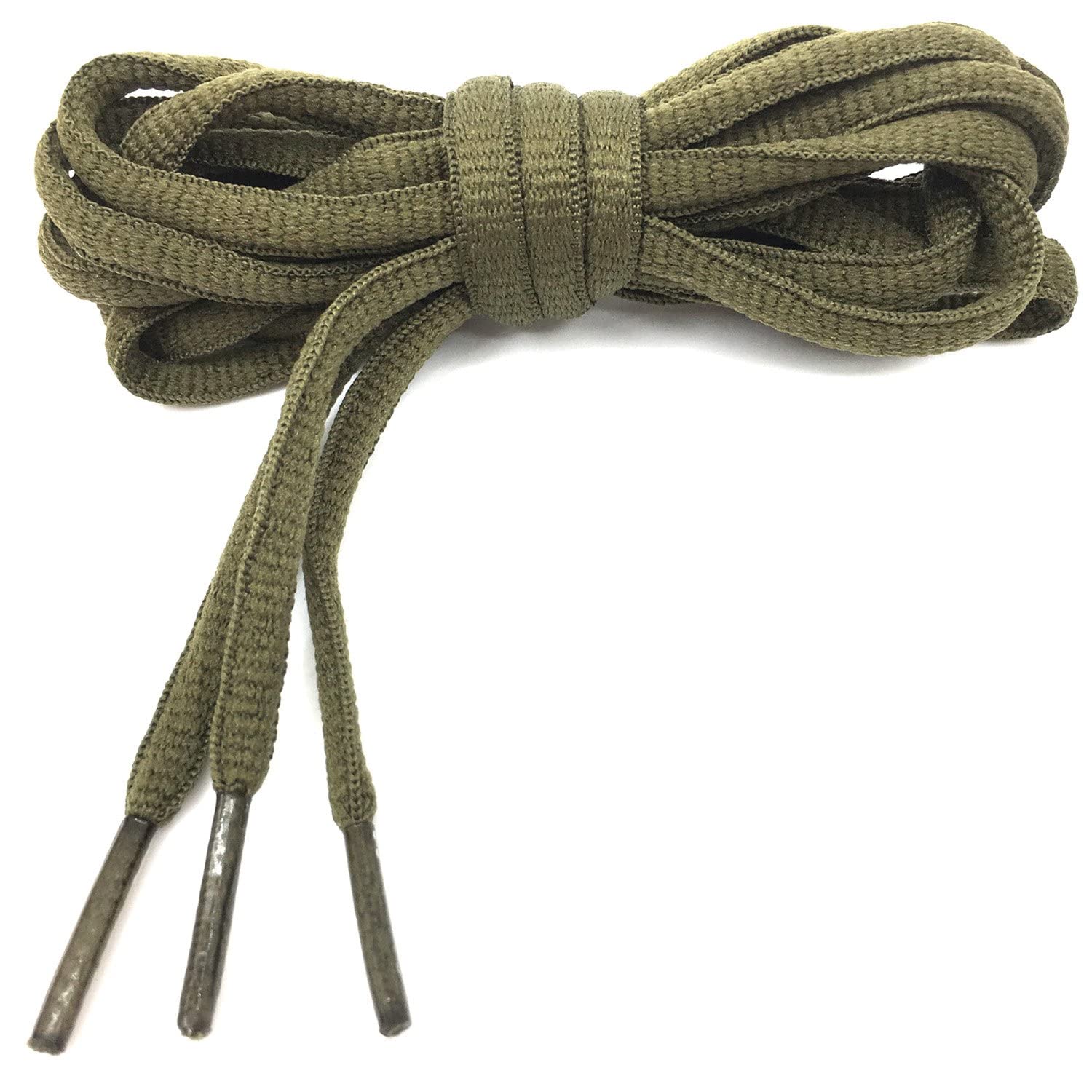LIVECOOL 2 Pair Shoelaces for Thick Round Climbing, Hiking, Boot, Sport Shoes Laces Running Casual Shoes Shoe Strings(Pack of 2 Army Green oval)