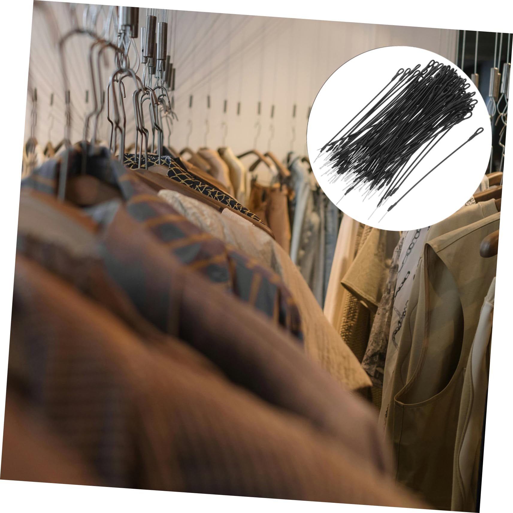 JECOMPRIS 100 Cuerdas Antirrobo Con Lazo: Protege Tu Ropa Y Calzado En Tiendas Con Total Seguridad