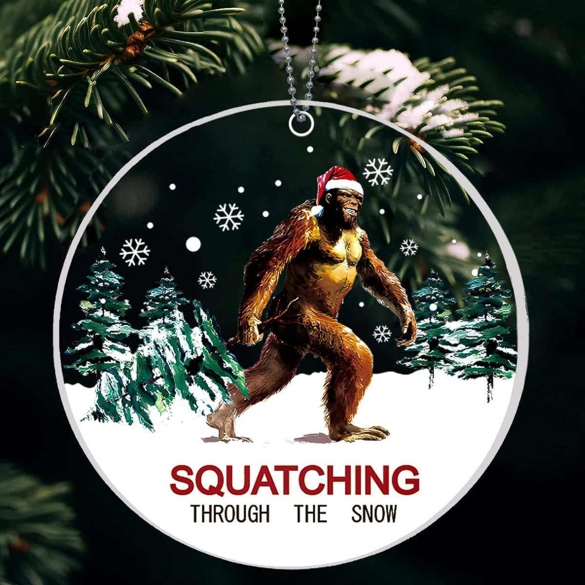 Bigfoot Ornament, Funny Sasquatch Ornaments for Christmas Tree, Unique Big Foot Ornament - Bigfoot Gifts, Big Foot Sasquatch Gifts for Men Women - Image 6