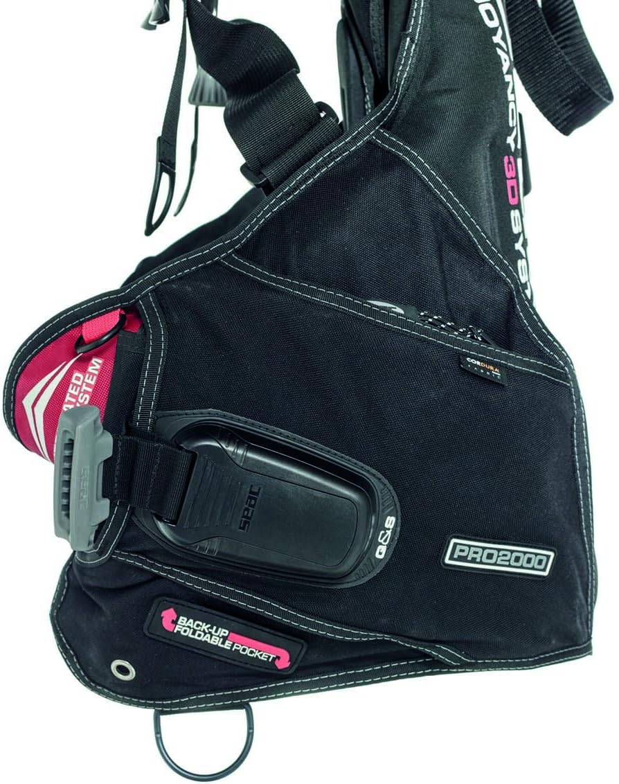 SEAC Pro 2000 BCD Buoyancy Compensator Black : Sports & Outdoors