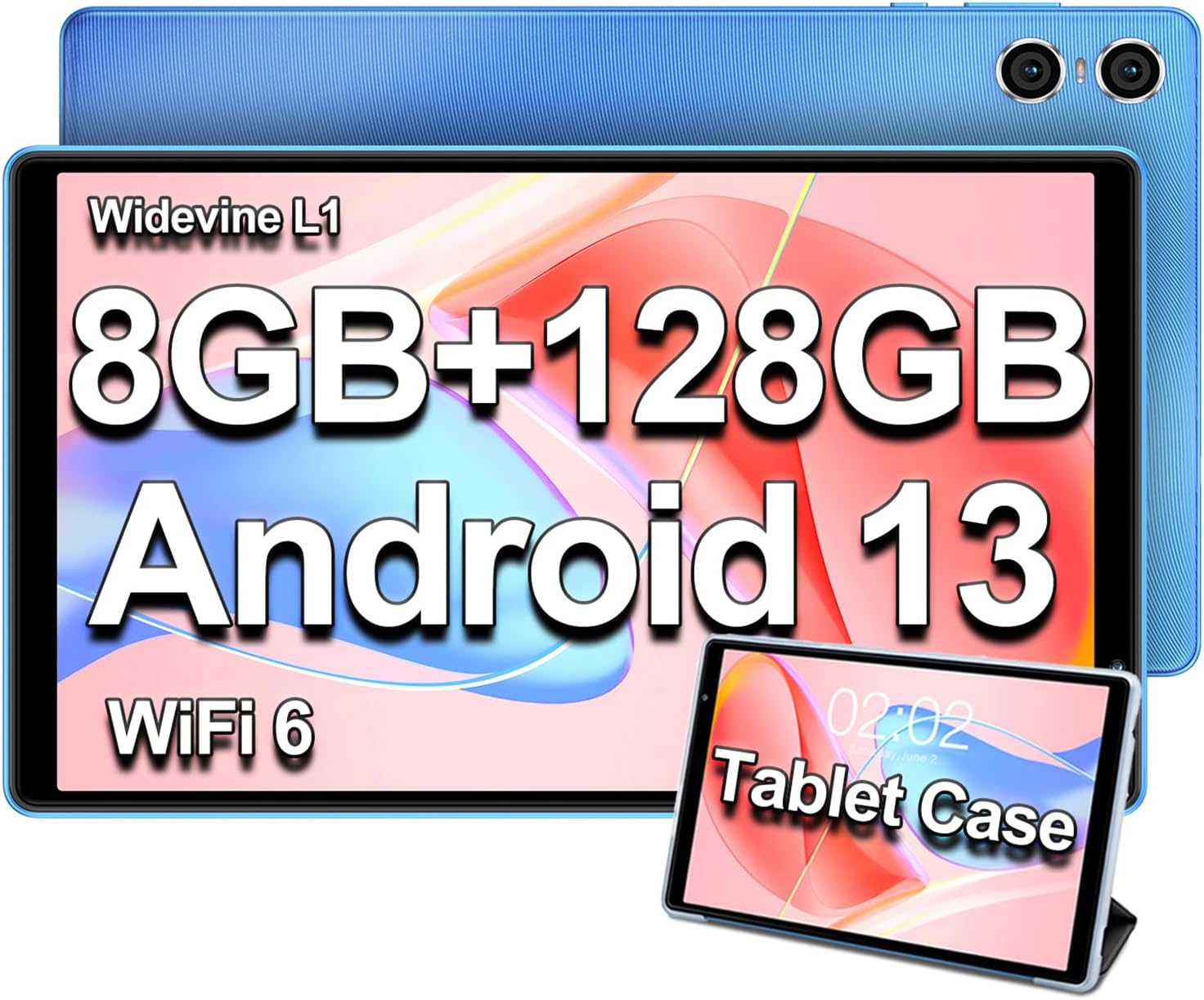 TECLAST P26T Android-13-Tablet 8GB RAM+128GB ROM(TF 1TB) 10.1 Pollici Tablet, Octa-Core 1.8GHz CPU, 2.4G/5G WiFi, 1280×800 IPS, BT5.4/Dual Camere/6000mAh/Widevine L1/GPS/OTG/Face ID/3.5mm Jack (2024) TECLAST P26T Android-13-Tablet 8GB RAM+128GB ROM(TF 1TB) 10.1 Pollici Tablet, Octa-Core 1.8GHz CPU, 2.4G/5G WiFi, 1280×800 IPS, BT5.4/Dual Camere/6000mAh/Widevine L1/GPS/OTG/Face ID/3.5mm Jack (2024)