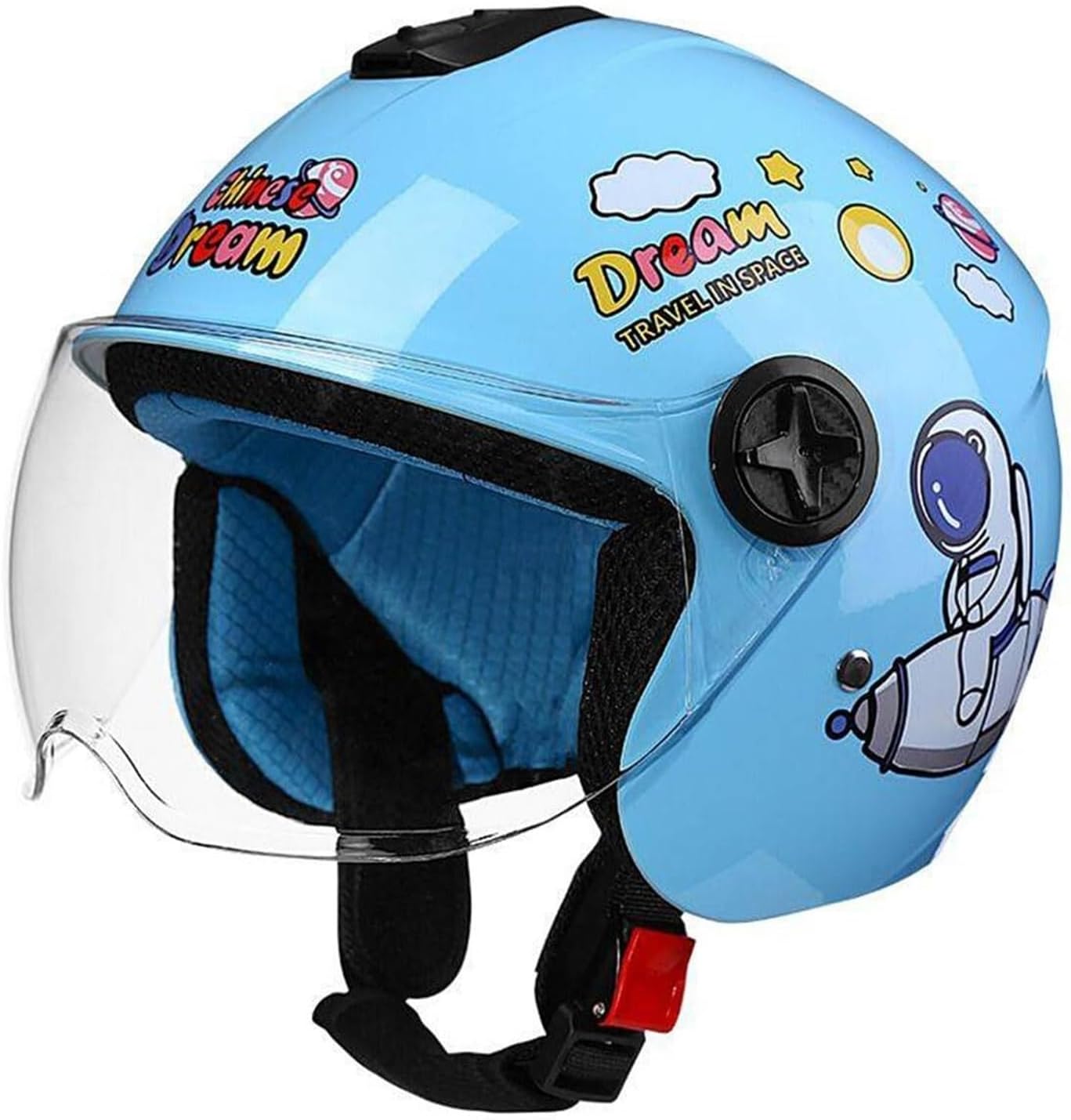 Cool Kids Motorcycle Half Helmets DOT Approved, Boys Girls Go-Kart Dirt-Bike Street Electric Scooter 3/4 Helmet,Comfortable Youth Child Moped Half Helmet(T)