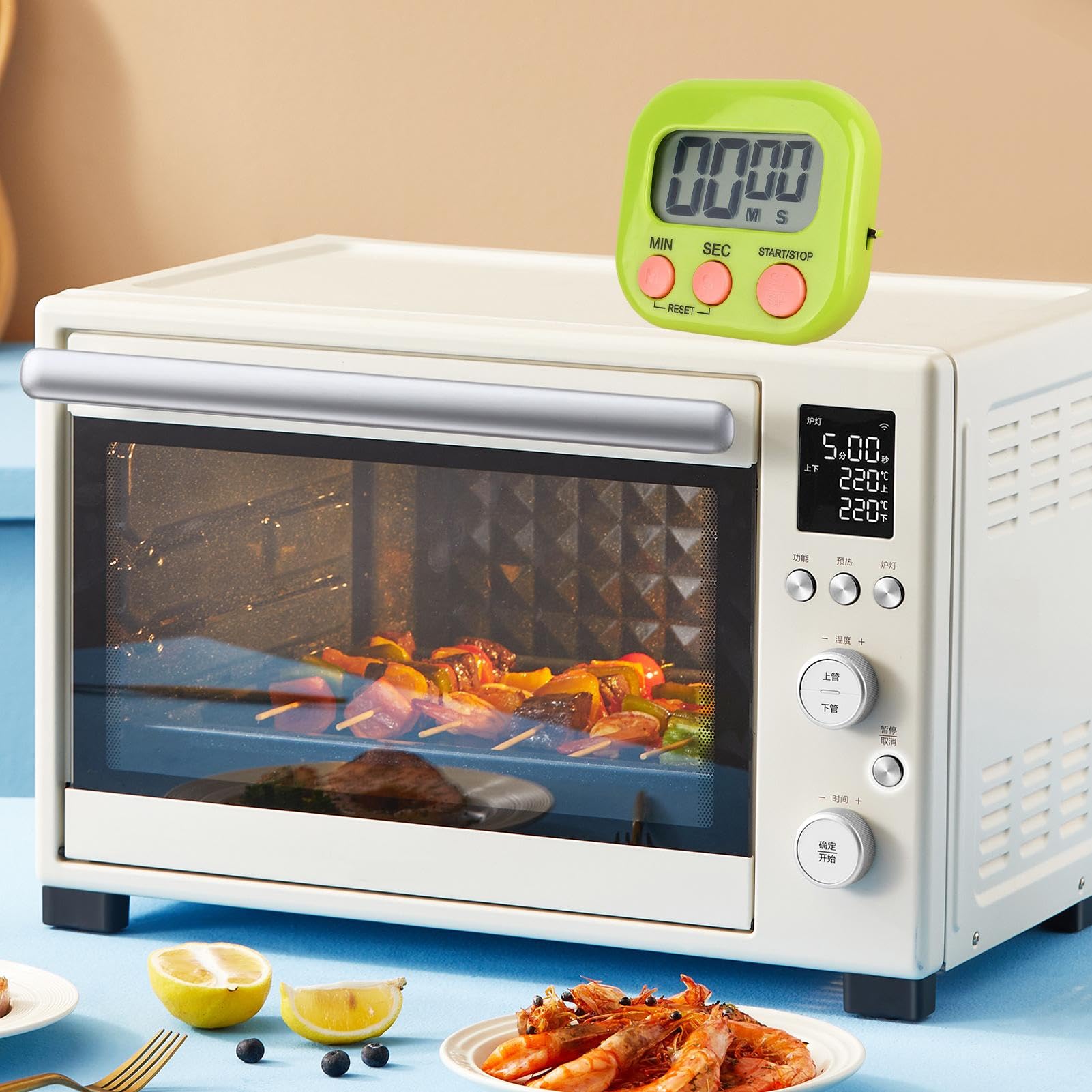 Kleine digitale timers | Countdown kleine digitale timer met magnetische achterkant, draagbare timer met beugel, klaslokaal timers voor leraren kinderen studenten