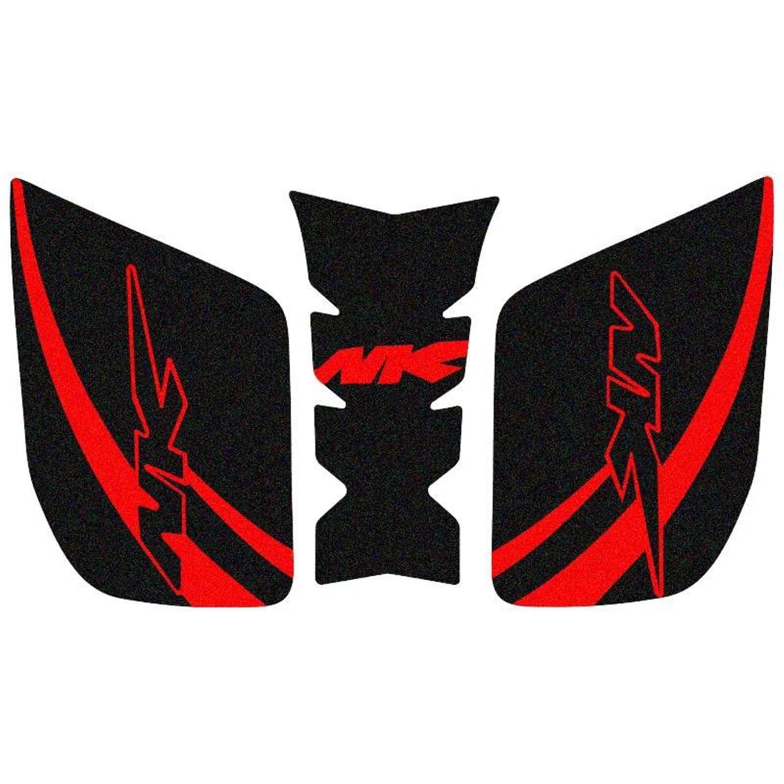 Motorcycle Anti Slip Tank Pad Sticker Gas Knee Grip Traction Side Decal Protector for CFMOTO 250NK NK400 NK650(Rosso)