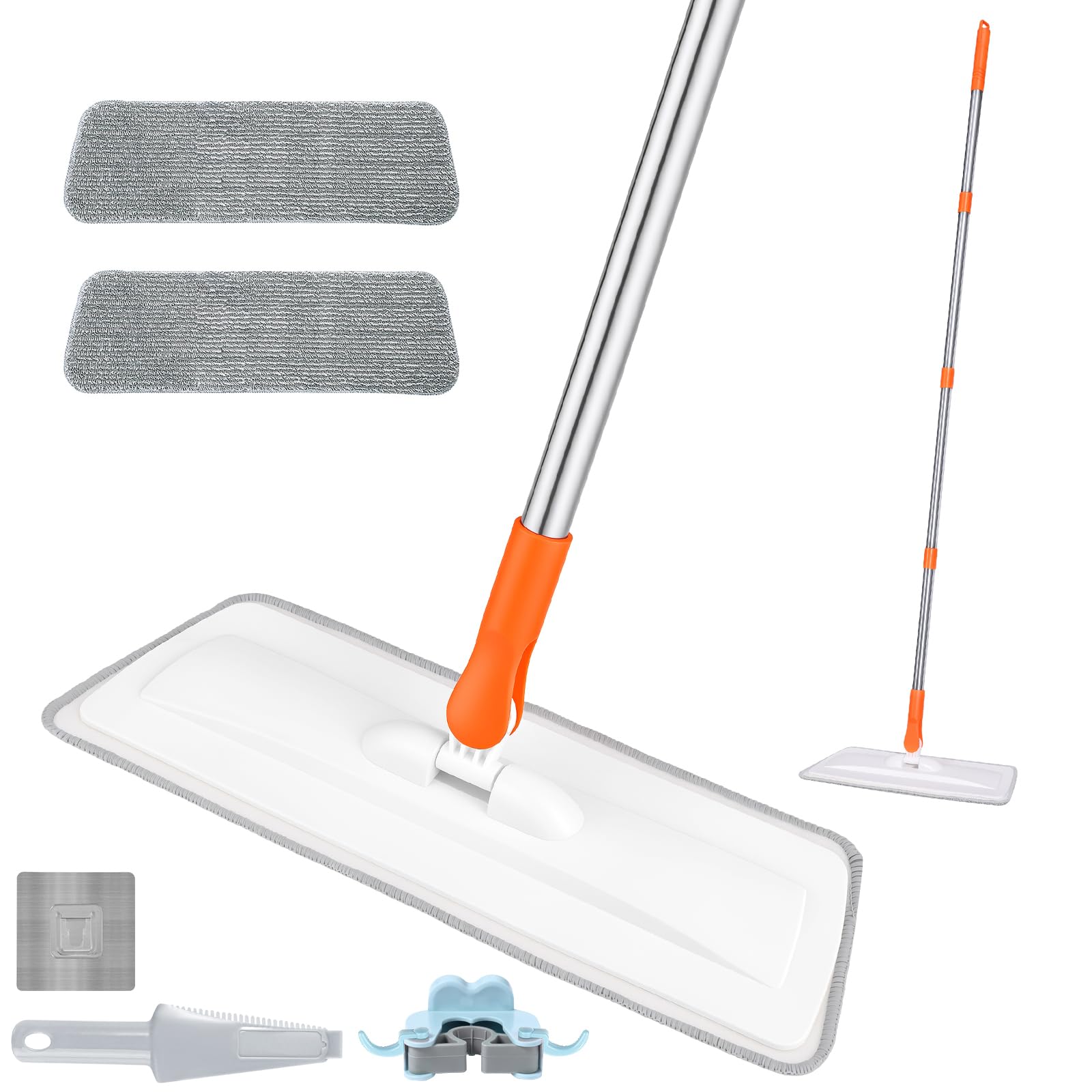 View 1 of [LOOSE] wlich Microfiber Flat Mop with 2 Washable Pads