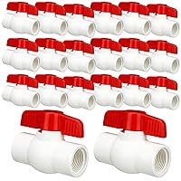 Vista 9 de Hiboom 4 piezas de válvula de bola de PVC SCH40 NPT válvula de bola de cierre roscada con mango fácil de girar, clasificado en 150 psi, programa