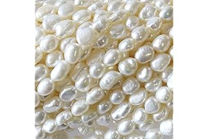 Tacool Natural Genuine Freshwater Cultured Pearl 6-8mm Free Size Jewelry Making Loose Beads