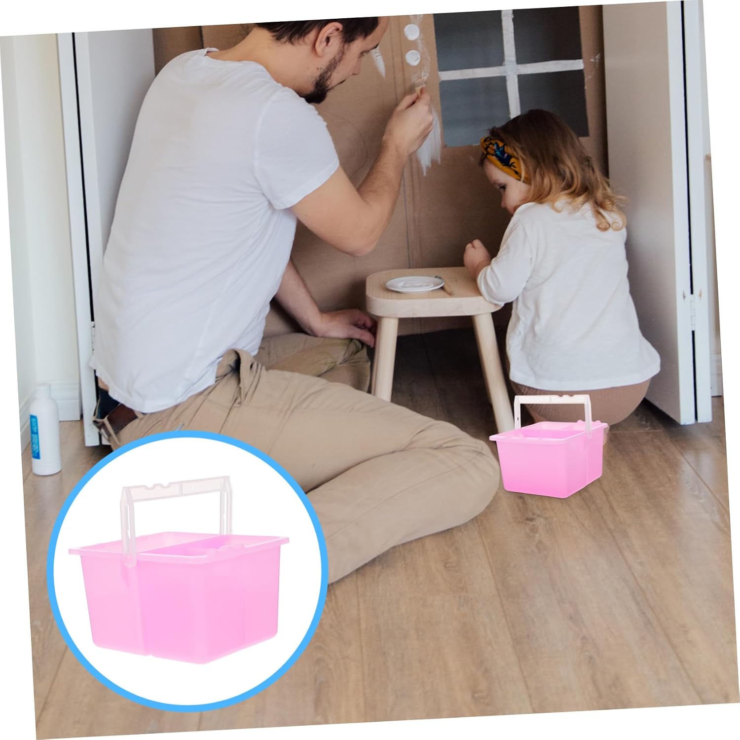 2pcs Art Supplies Paint Brush Washer Durable Plastic Storage Cleaner for Oil Painting Convenient Paint Brush Holder with Slots for Easy Use and Mixing Portable and Space-Saving
