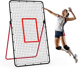 Adjustable Volleyball Rebounder Net, 7x4ft Large Bounce Back Training Net – Multi-Angle, Foldable & Sturdy, Easy Assembly, for Bumping, Spiking & Setting, Indoor & Outdoor Practice Equipment