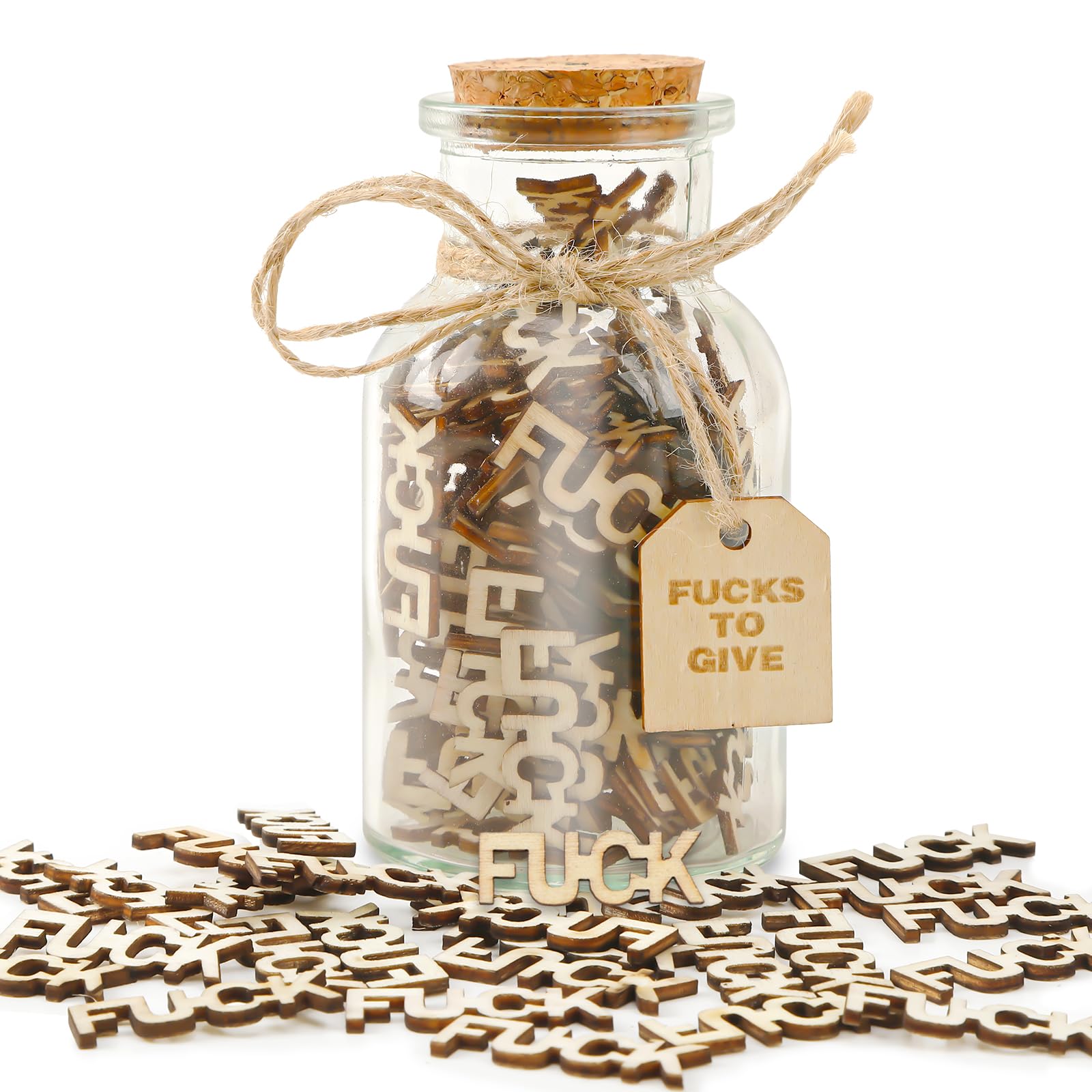 Amazon.com: JULEASEL Jar of Fucks 100 pas Fucks to Give Jar Gag
