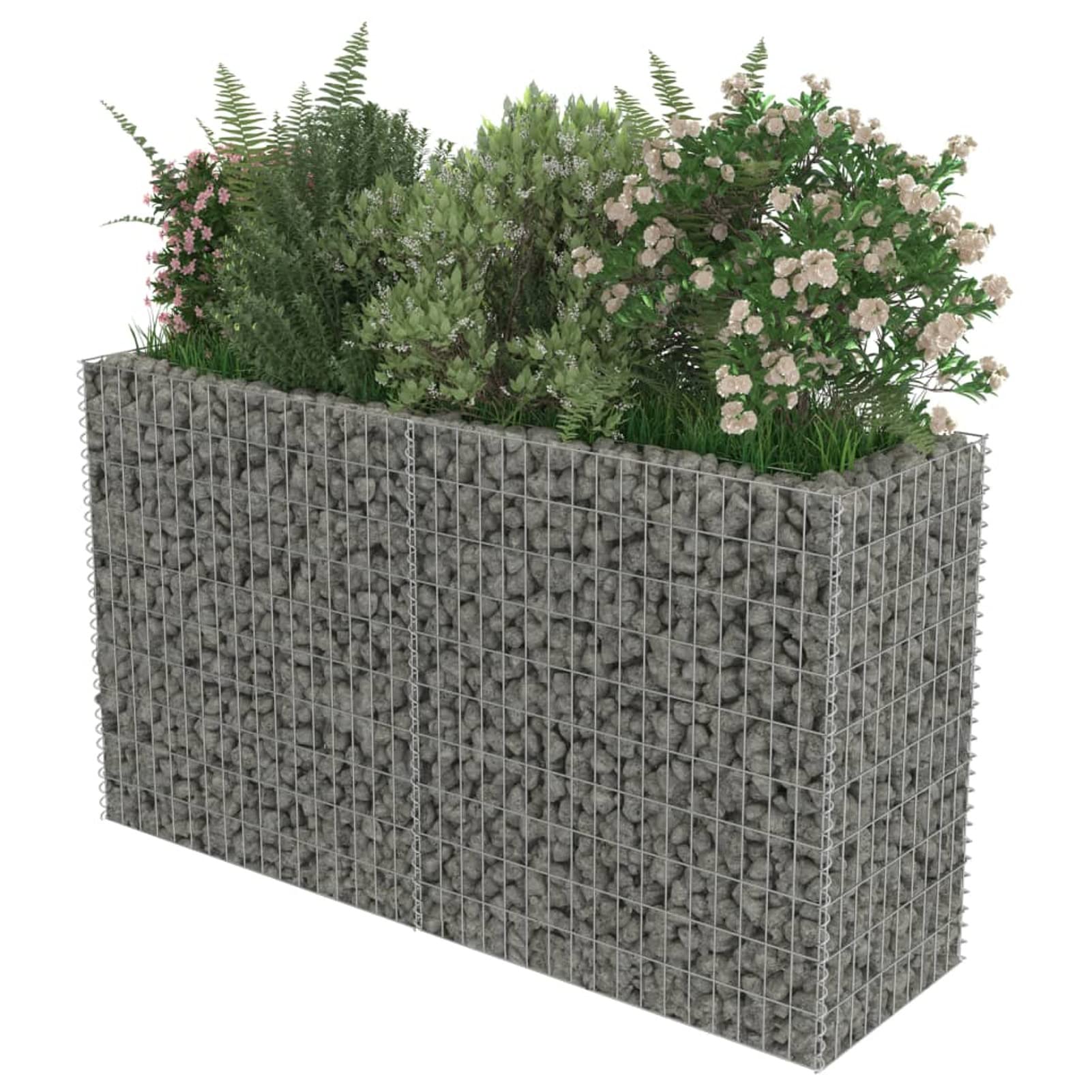 Arriate, Mesa De Cultivo, Huerto Domestico, Cultivo De Plantas Aromaticas, Arriate De Jardín, de gaviones de Acero 180x50x100 cm