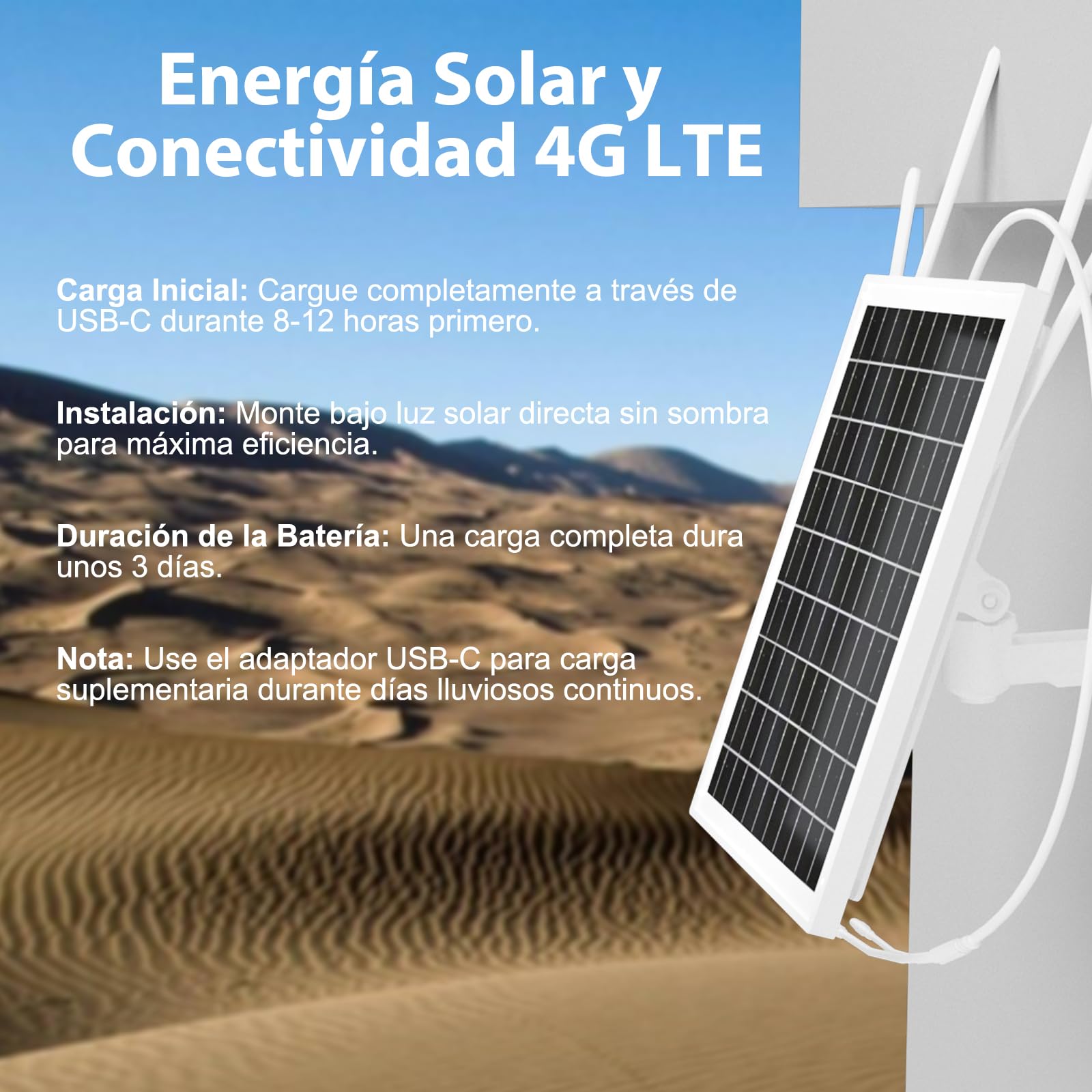 Solar 4G LTE Modemrouter, Router con 4 Antenne