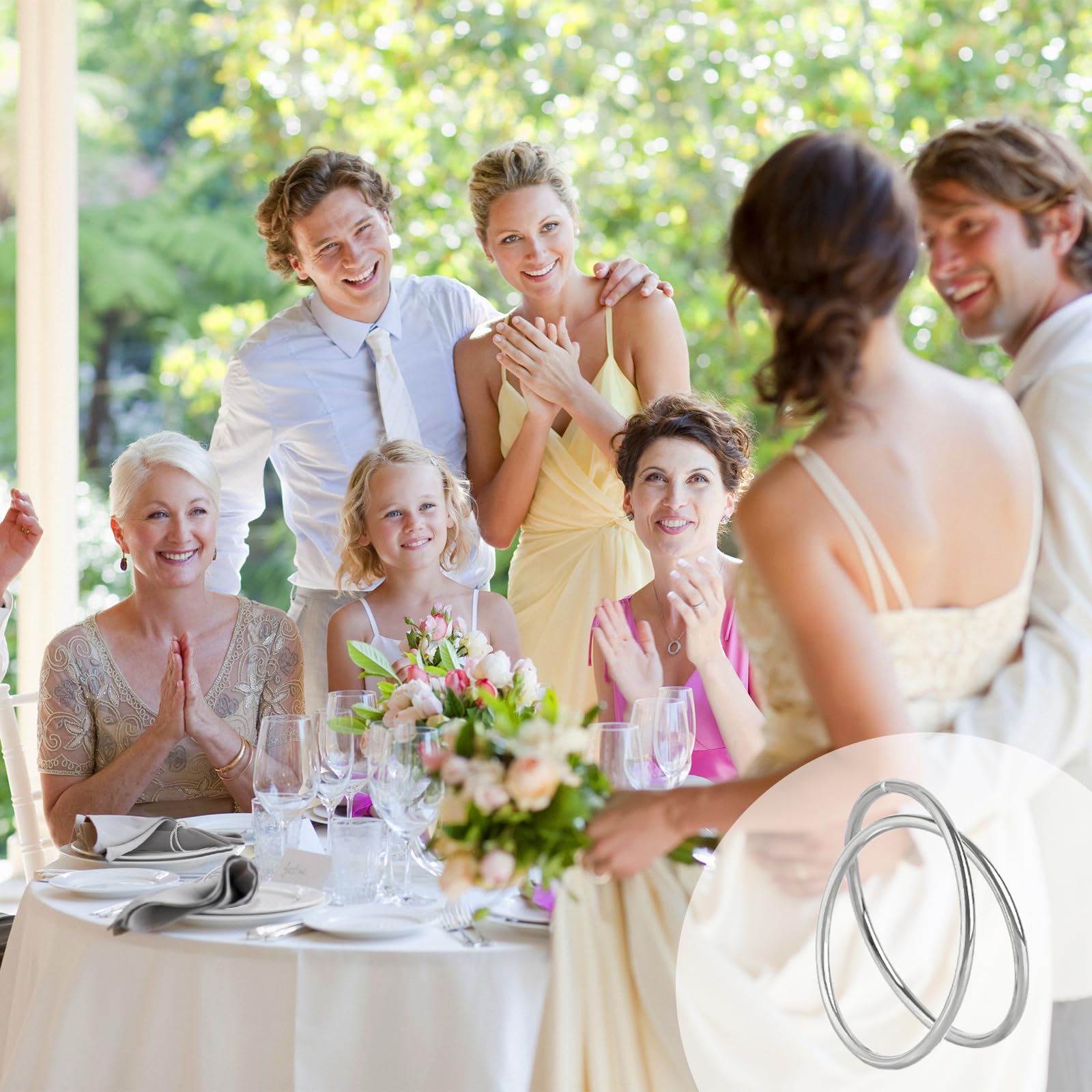 Set Di 16 Anelli Portatovaglioli In Argento - Spirale Elegante Per Tovaglioli, Ideale Per Matrimoni E Cene - Foto 11