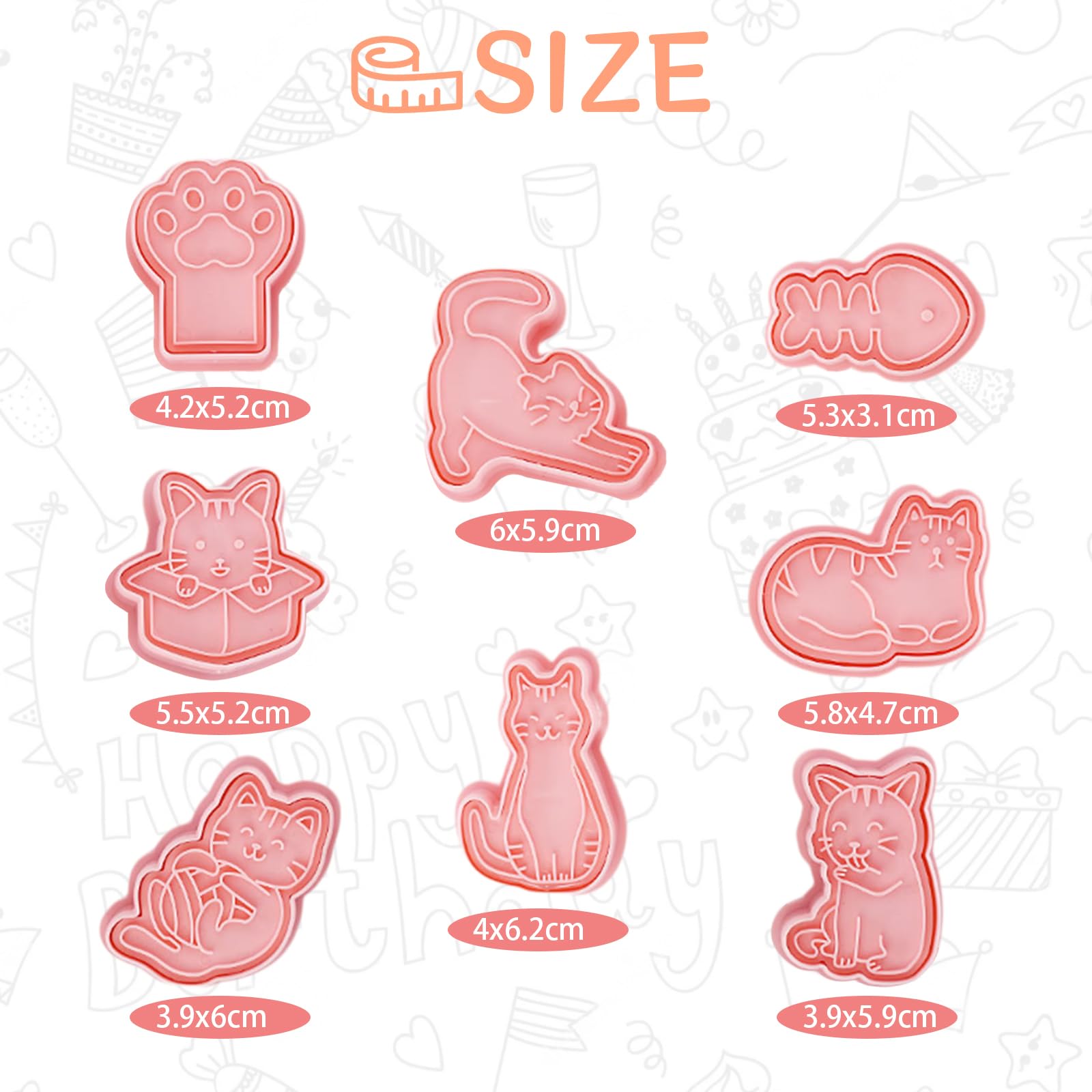 Lot De 8 Emporte-Pièces 3D Pour La Saint Valentin, Les Biscuits, La Lot De 8 Emporte-Pièces 3D Pour La Saint Valentin, Les Biscuits, La